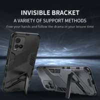 For Vivo Y21 Case Punk Stlye Holder Protective Armor Bumper Hard Case For Vivo Y21 Cover For Vivo Y21 Y21S Y33 V21 V21E 4G 5G
