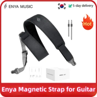 Enya Magnetic Strap for Guitar, Bass, and Ukulele - Quick Release, Single-Hand Adjustable, with Leathery Texture