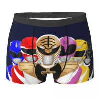 กางเกงบ็อกเซอร์ขาสั้นกางเกงในชาย Morphin Power Ranger อันยิ่งใหญ่ชุดชั้นในระบายอากาศได้ดีสำหรับผู้ชา
