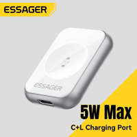 ที่ชาร์จไร้สายแม่เหล็ก Essager 5W สำหรับ Apple Watch series 9 8 7 6 SE สาย Type C Lighting แปลงที่ชา