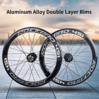 ROCKBAO Folding Bicycle Wheelset 20inch Disc Brake Rim 40mm Aluminum Alloy 5 Bearings 7-11Speed 406/451 Bike Wheel Set