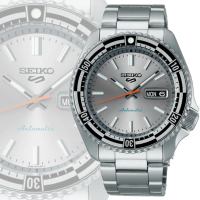 【SEIKO 精工】Seiko 5 Sports 55周年 SKX 現代詮釋版 復刻機械錶-銀42.5mm_SK028(SRPK09K1/4R36-15E0N)