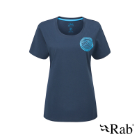 【英國 RAB】Stance 3 Peaks Tee 透氣短袖有機棉T恤 女款 深墨藍 #QCB62