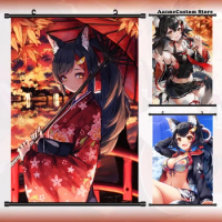 Game Hololive VTuber Ookami Mio Persona HD Wall Scroll Roll Painting Poster Hang Poster Decor Collectible Decoration Art Gift