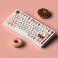 PBT Dessert Keycap Cherry Profile Pink White Color Dye Sublimation Mechanical Keyboard Girl Gift GK61 Anne Pro 2