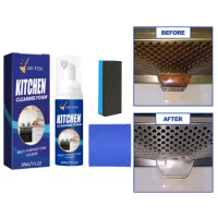 Kitchen Foaming Cleaner Heavy Oil Stain Remover Hood Oven Grease Cleaner Decontamination Bubble Spray Household Degreaser Agent