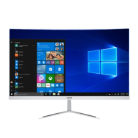 Retail 24 Inch LED HD Monitor 4k Curved Wide Angle Display All in One PC Desktop