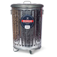 20 gal Galvanized Steel Outdoor Refuse / Composter Can with Lid
