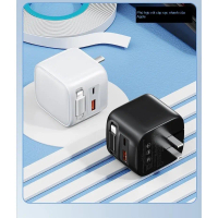 PD30W GaN Charger with Retractable Cable Fast Charging for Apple