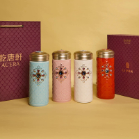 【乾唐軒】吉星福來運轉隨身杯 /  330ml(大 / 雙層 / 水晶 / 4色)
