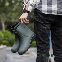 🔥公司貨🔥雨鞋 雨靴 防滑雨鞋 防水鞋 雨鞋 男士 時尚 中短筒 雨靴 防水 防滑 廚房 外賣 釣魚鞋 水鞋-Misaki精品
