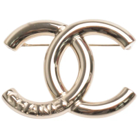 【CHANEL 香奈兒】經典品牌LOGO雙C造型胸針(金色ABF174-OR)