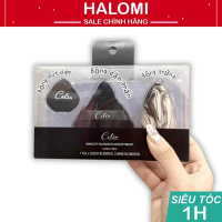 Set 3 bông mút tán nền Celin mềm bám phấn gồm mút dẹt, mút trứng và bông dặm phấn dành cho makeup