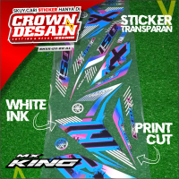 Stiker Striping MX King 150Transparan Custom List Blue - Striping UV MX King Racing Transparan - SMX