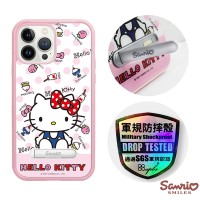 三麗鷗 x iMOS Kitty iPhone 13 Pro Max / 13 Pro / 13 軍規防摔立架手機殼-呆萌凱蒂