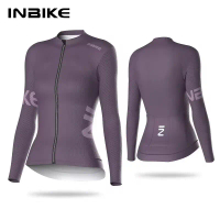 Áo đạp xe tay dài INBIKE dành cho nữ, áo jersey leo núi kiểu đua xe mùa xuân–thu, dáng ôm, phù hợp đ