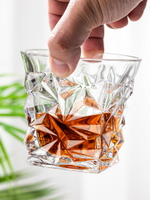 威士忌酒杯家用網紅水晶玻璃杯子復古創意加厚喝酒洋酒杯高檔歐式