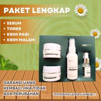 Paket Komplit Vioskin Anti Acne Jerawat Serum Cream Krim, Facial Wash Sabun Kulit Sensitif BPOM Aman