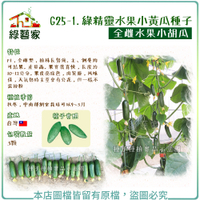【綠藝家】G25-1.綠精靈水果小黃瓜種子3顆(全雌水果小胡瓜)