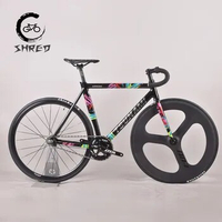 New TSUNAMI SNM300 FIXED GEAR BIKE Aluminum Frame Single Speed Full Fixie Bike Track Bicycle Wheel With Industrial Bearing Hubs