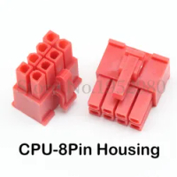 50PCS 4.2mm Connector 5557 2*4P Male Housing PC Computer CPU-8Pin Power Plug Red