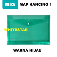 map plastik kancing 1 big ukuran folio / f4 (mf-8111) hijau