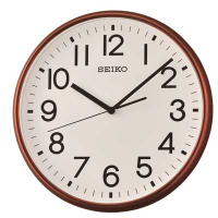 SEIKO 日本精工 滑動式秒針 掛鐘 時鐘(QXA677B)-咖啡/35cm