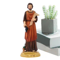 Statue St Joseph Worker Figure Sculpture 8.27 Inch Renaissance Style Retro Design Statue For Easter Table Decor