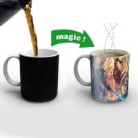 World of Warcraft Game WOW Lich King One Piece Coffee Mugs And Mug Creative Color Change Tea Cup Ceramic Milk Cups Novelty Gifts