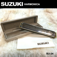【非凡樂器】『SUZUKI』初級24孔膠格複音口琴SU-24/日系品牌音質清揚優美