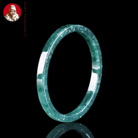 Natural Gelang persegi air biru giok gelang cincin giok gelang giok es gelang giok pribadi pasangan 