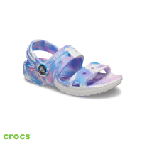 【Crocs】童鞋 大理石花紋經典小童涼鞋(207779-102)