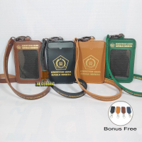 Tempat Id Card KEMENAG Kulit / Id Card Holder Kemenag Gantung / nametag kemenag tali kulit
