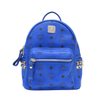 【二手名牌BRAND OFF】MCM 藍色 Visetos帆布 後背包