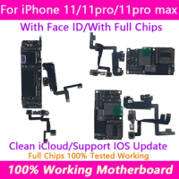 Free iCloud For IPhone 11 Pro Max Motherboard With Face ID Support Update Full Chips Working Unlocked 11 Pro Max Logic board