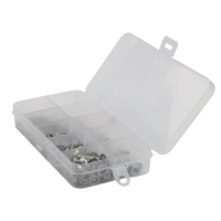 Set pelbagai skru keluli tahan karat (320 keping), termasuk skru, kacang dan baut, saiz 2 mm, 2.5 mm