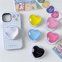 Korean Cute 3D Glass Love Heart For Magsafe Magnetic Phone Griptok Grip Tok Stand For iPhone Wireless Charging Holder Bracket