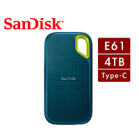 SanDisk E61 4TB 2.5吋行動固態硬碟 (夜幕綠) Type-C