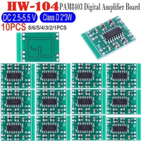10-1PCS 2*3W PAM8403 Audio Speaker Sound Amplifier Board Module DC2.5-5.5V Mini Power Amplifier Board for Class D Stereo Audio