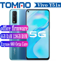 Vivo Y51s 5G mobile phone 6GB RAM 128GB ROM Exynos 880 6.53inch LCD 4500mAh big Battery 18W 48.0MP Triple Cameras 5G Cellphone