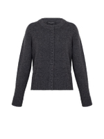 เสื้อคาร์ดิแกนคอกลม รุ่น Wallace Crew Cardigan สี Deep Gray