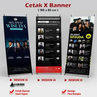Cetak X Banner Sidang Banner Wisuda Tema Netflix, X Banner Wisuda Tema Threads, X Banner Wisuda Tema