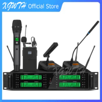 Digital UHF Wireless Microphone System Electret Condenser Cardioid Gooseneck Headset Lavalier Lapel Dynamic Karaoke Handheld Mic