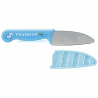 asdfkitty*SNOOPY史努比兒童用安全不鏽鋼水果刀/兒童菜刀-有保護套-日本正版商品