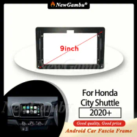 NewGambu 9 Inch Car Radio FIT For Honda City Shuttle 2020+ Frame DVD GPS Mp5 ABS PC Plastic Fascia Dashboard Plane Frame