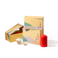 【王德傳】端午迎曦茶葉禮盒附提袋-杉林溪金萱120g+焙香紅烏龍120g(仲夏禮盒迎夏節安康)