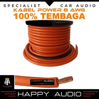 Kabel Aki Power 8 AWG 100% Tembaga Accu Cable Grounding OFC - HARGA PER METER