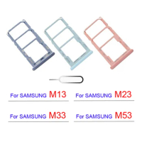 For Samsung Galaxy M13 M23 M33 M53 4G 5G Original Phone New Sim Chip Tray SD Card Reader Socket Slot Holder Part