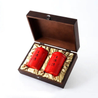 【王德傳】德傳經典木盒茶葉禮盒附提袋-杉林溪高山烏龍150g+阿里山烏龍150g(德傳經典燙金木盒茶禮)