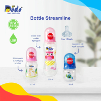 DODO Botol Susu Bayi Streamline 120ml 240ml FREE tambahan 1 Nipple